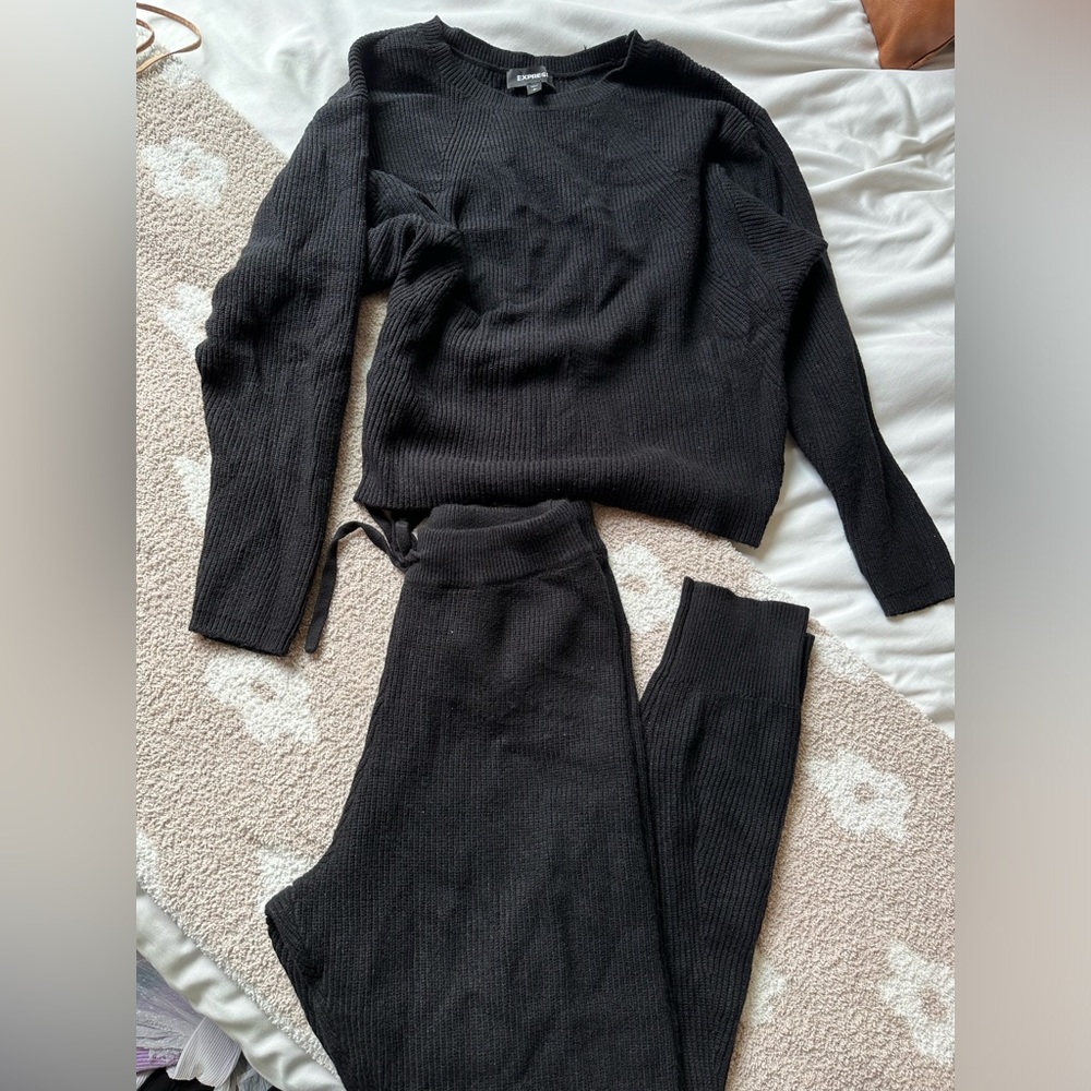 Express Women’s Two Piece Sweater + Joggers Set